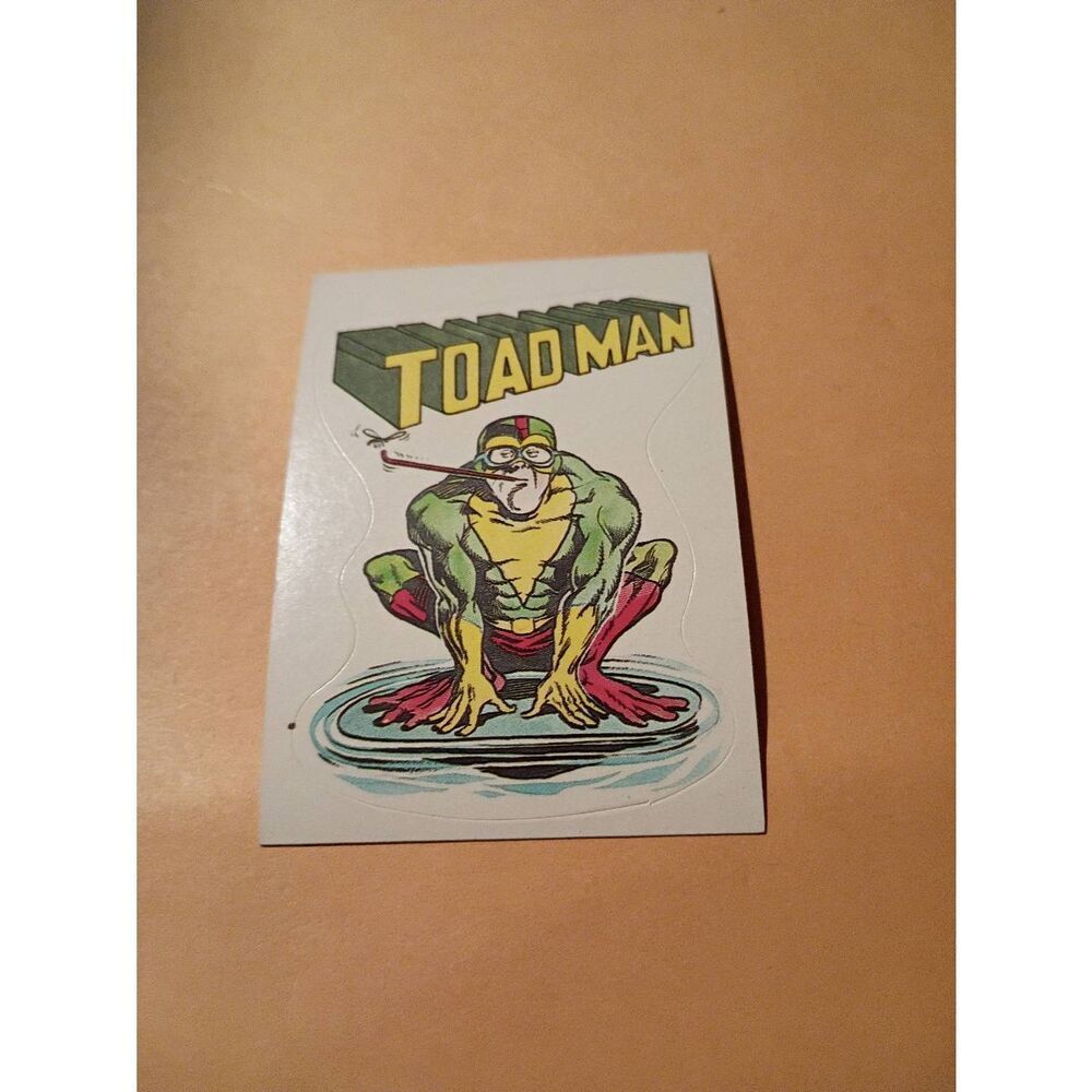 1983 General Mills Zero Heros Trading Card Sticker Card Vintage #37 Toadman